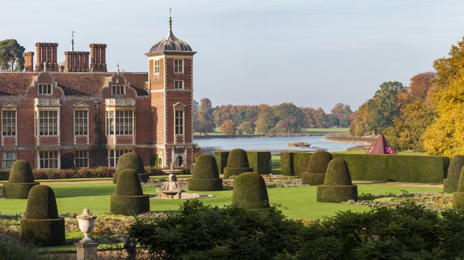Blickling Hall and Parterre garden autumn, Blickling Estate, Norfolk